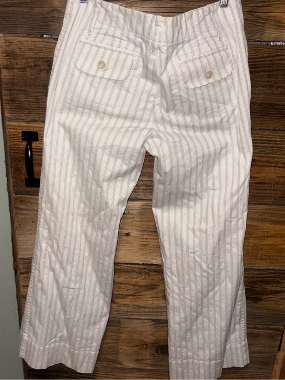 Banana Republic White and Gray Pinstripe Chinos - Picture 7 of 8